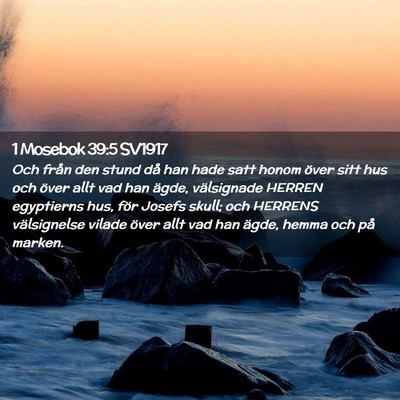 Picture 02 - 1 Mosebok 39:5 SV1917 - Och från den stund då han hade satt honom över - Bible Verse Picture