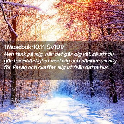 Picture 02 - 1 Mosebok 40:14 SV1917 - Men tänk på mig, när det går dig väl, så - Bible Verse Picture