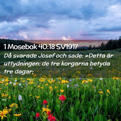 Picture 02 - 1 Mosebok 40:18 SV1917 - Då svarade Josef och sade: »Detta är - Bible Verse Picture