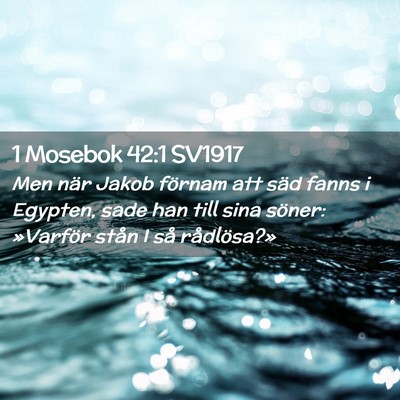 Picture 02 - 1 Mosebok 42:1 SV1917 - Men när Jakob förnam att säd fanns i Egypten, - Bible Verse Picture
