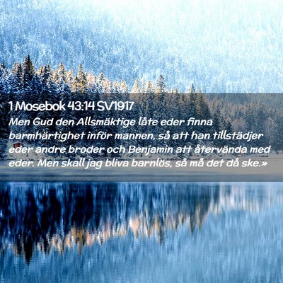 Picture 02 - 1 Mosebok 43:14 SV1917 - Men Gud den Allsmäktige låte eder finna - Bible Verse Picture