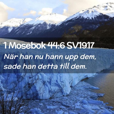 Picture 02 - 1 Mosebok 44:6 SV1917 - När han nu hann upp dem, sade han detta till - Bible Verse Picture