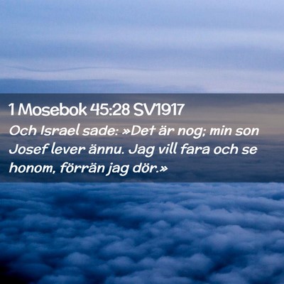 Picture 02 - 1 Mosebok 45:28 SV1917 - Och Israel sade: »Det är nog; min son Josef - Bible Verse Picture