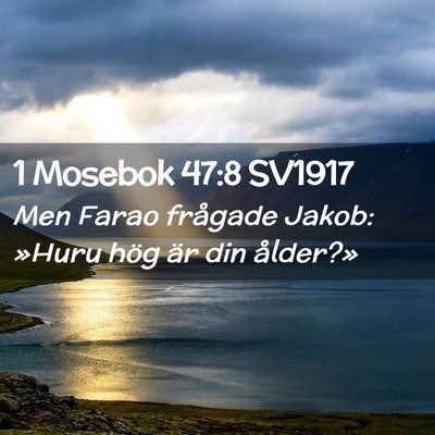 Picture 02 - 1 Mosebok 47:8 SV1917 - Men Farao frågade Jakob: »Huru hög är din - Bible Verse Picture