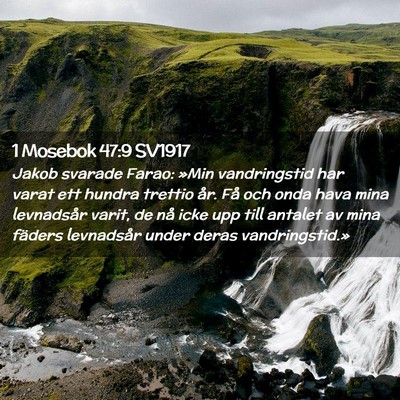 Picture 02 - 1 Mosebok 47:9 SV1917 - Jakob svarade Farao: »Min vandringstid har varat - Bible Verse Picture