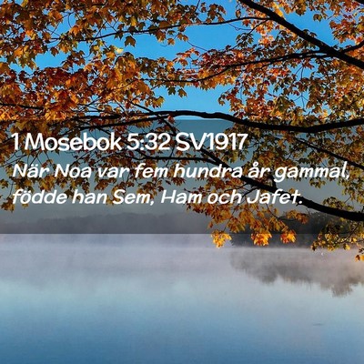 Picture 02 - 1 Mosebok 5:32 SV1917 - När Noa var fem hundra år gammal, födde han - Bible Verse Picture