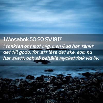 Picture 02 - 1 Mosebok 50:20 SV1917 - I tänkten ont mot mig, men Gud har tänkt det - Bible Verse Picture