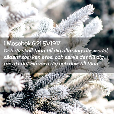 Picture 02 - 1 Mosebok 6:21 SV1917 - Och du skall taga till dig alla slags livsmedel, - Bible Verse Picture