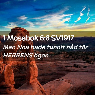 Picture 02 - 1 Mosebok 6:8 SV1917 - Men Noa hade funnit nåd för HERRENS - Bible Verse Picture