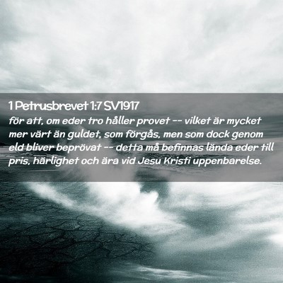 Picture 02 - 1 Petrusbrevet 1:7 SV1917 - för att, om eder tro håller provet -- vilket - Bible Verse Picture