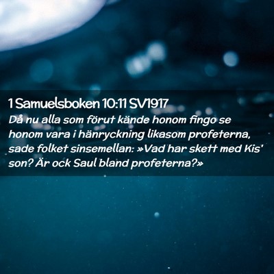 Picture 02 - 1 Samuelsboken 10:11 SV1917 - Då nu alla som förut kände honom fingo se - Bible Verse Picture