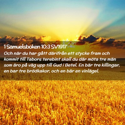 Picture 02 - 1 Samuelsboken 10:3 SV1917 - Och när du har gått därifrån ett stycke fram - Bible Verse Picture