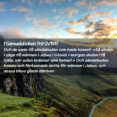 Picture 02 - 1 Samuelsboken 11:9 SV1917 - Och de sade till sändebuden som hade kommit: - Bible Verse Picture