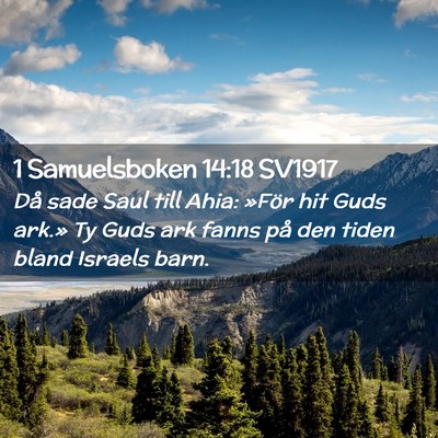 Picture 02 - 1 Samuelsboken 14:18 SV1917 - Då sade Saul till Ahia: »För hit Guds ark.» - Bible Verse Picture