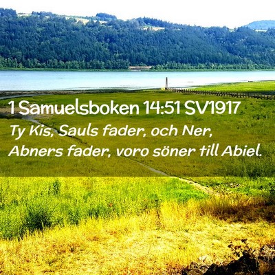 Picture 02 - 1 Samuelsboken 14:51 SV1917 - Ty Kis, Sauls fader, och Ner, Abners fader, voro - Bible Verse Picture