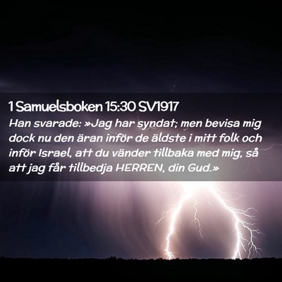 Picture 02 - 1 Samuelsboken 15:30 SV1917 - Han svarade: »Jag har syndat; men bevisa mig - Bible Verse Picture