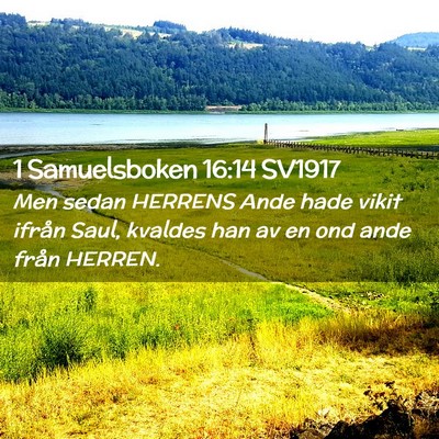 Picture 02 - 1 Samuelsboken 16:14 SV1917 - Men sedan HERRENS Ande hade vikit ifrån Saul, - Bible Verse Picture