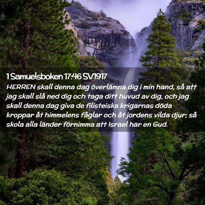 Picture 02 - 1 Samuelsboken 17:46 SV1917 - HERREN skall denna dag överlämna dig i min - Bible Verse Picture