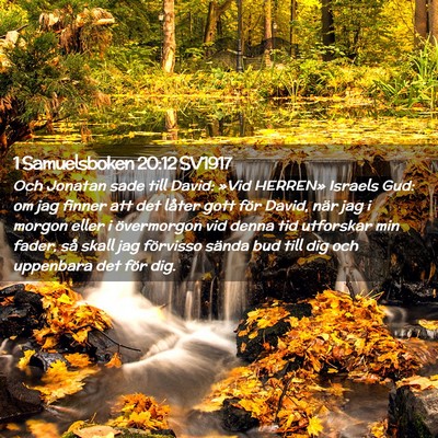 Picture 02 - 1 Samuelsboken 20:12 SV1917 - Och Jonatan sade till David: »Vid HERREN» - Bible Verse Picture