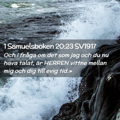 Picture 02 - 1 Samuelsboken 20:23 SV1917 - Och i fråga om det som jag och du nu hava talat, - Bible Verse Picture