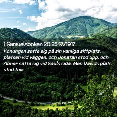 Picture 02 - 1 Samuelsboken 20:25 SV1917 - Konungen satte sig på sin vanliga sittplats, - Bible Verse Picture