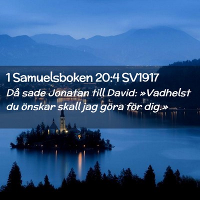 Picture 02 - 1 Samuelsboken 20:4 SV1917 - Då sade Jonatan till David: »Vadhelst du - Bible Verse Picture