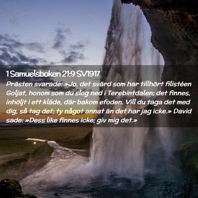 Picture 02 - 1 Samuelsboken 21:9 SV1917 - Prästen svarade: »Jo, det svärd som har - Bible Verse Picture