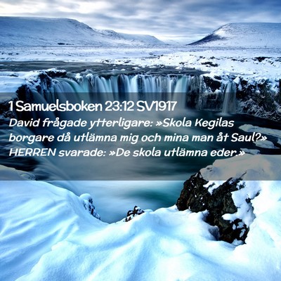 Picture 02 - 1 Samuelsboken 23:12 SV1917 - David frågade ytterligare: »Skola Kegilas - Bible Verse Picture