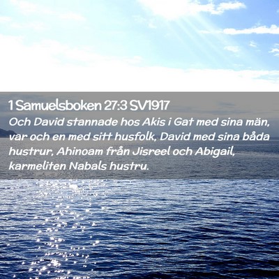 Picture 02 - 1 Samuelsboken 27:3 SV1917 - Och David stannade hos Akis i Gat med sina män, - Bible Verse Picture