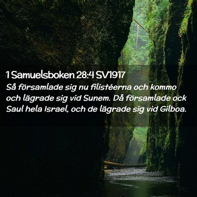 Picture 02 - 1 Samuelsboken 28:4 SV1917 - Så församlade sig nu filistéerna och kommo och - Bible Verse Picture