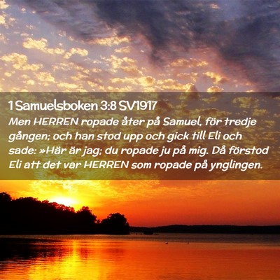 Picture 02 - 1 Samuelsboken 3:8 SV1917 - Men HERREN ropade åter på Samuel, för tredje - Bible Verse Picture