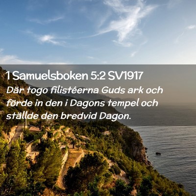 Picture 02 - 1 Samuelsboken 5:2 SV1917 - Där togo filistéerna Guds ark och förde in den - Bible Verse Picture