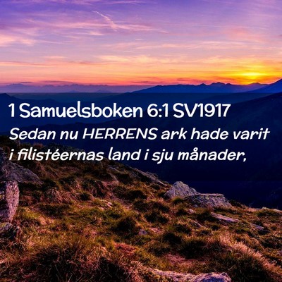 Picture 02 - 1 Samuelsboken 6:1 SV1917 - Sedan nu HERRENS ark hade varit i filistéernas - Bible Verse Picture