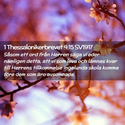 Picture 02 - 1 Thessalonikerbrevet 4:15 SV1917 - Såsom ett ord från Herren säga vi eder - Bible Verse Picture