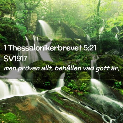 Picture 02 - 1 Thessalonikerbrevet 5:21 SV1917 - men pröven allt, behållen vad gott - Bible Verse Picture