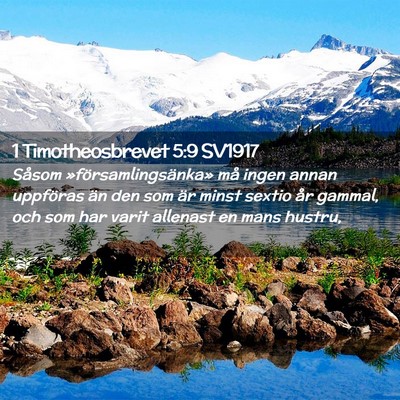 Picture 02 - 1 Timotheosbrevet 5:9 SV1917 - Såsom »församlingsänka» må ingen annan - Bible Verse Picture