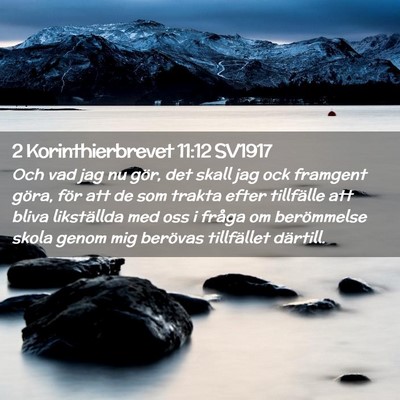 Picture 02 - 2 Korinthierbrevet 11:12 SV1917 - Och vad jag nu gör, det skall jag ock framgent - Bible Verse Picture