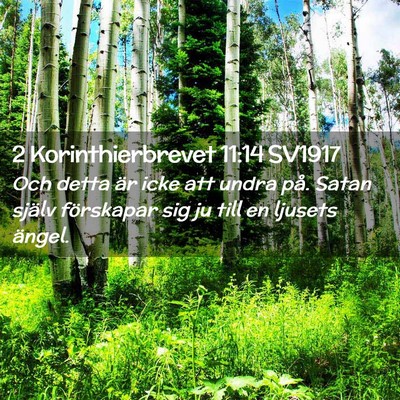 Picture 02 - 2 Korinthierbrevet 11:14 SV1917 - Och detta är icke att undra på. Satan själv - Bible Verse Picture