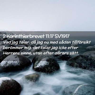 Picture 02 - 2 Korinthierbrevet 11:17 SV1917 - Vad jag talar, då jag nu med sådan tillförsikt - Bible Verse Picture
