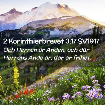 Picture 02 - 2 Korinthierbrevet 3:17 SV1917 - Och Herren är Anden, och där Herrens Ande är, - Bible Verse Picture