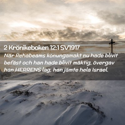 Picture 02 - 2 Krönikeboken 12:1 SV1917 - När Rehabeams konungamakt nu hade blivit befäst - Bible Verse Picture