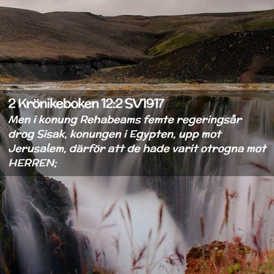 Picture 02 - 2 Krönikeboken 12:2 SV1917 - Men i konung Rehabeams femte regeringsår drog - Bible Verse Picture
