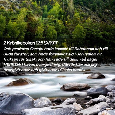 Picture 02 - 2 Krönikeboken 12:5 SV1917 - Och profeten Semaja hade kommit till Rehabeam och - Bible Verse Picture