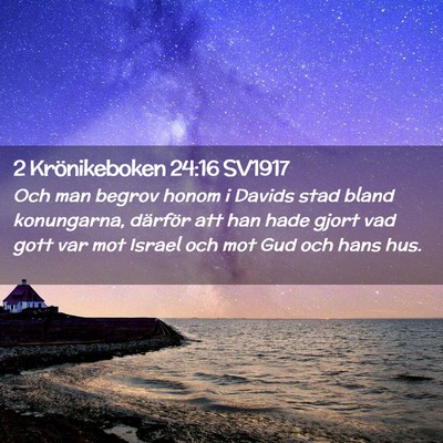 Picture 02 - 2 Krönikeboken 24:16 SV1917 - Och man begrov honom i Davids stad bland - Bible Verse Picture