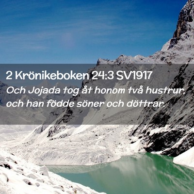 Picture 02 - 2 Krönikeboken 24:3 SV1917 - Och Jojada tog åt honom två hustrur, och han - Bible Verse Picture