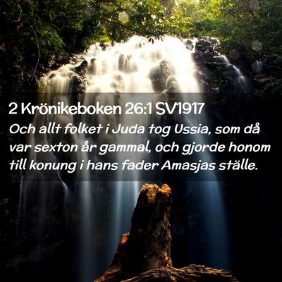Picture 02 - 2 Krönikeboken 26:1 SV1917 - Och allt folket i Juda tog Ussia, som då var - Bible Verse Picture