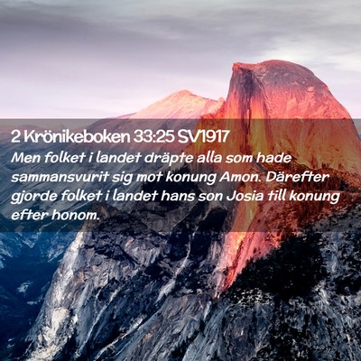 Picture 02 - 2 Krönikeboken 33:25 SV1917 - Men folket i landet dräpte alla som hade - Bible Verse Picture