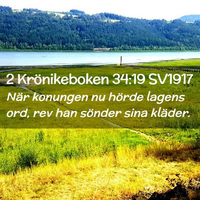 Picture 02 - 2 Krönikeboken 34:19 SV1917 - När konungen nu hörde lagens ord, rev han - Bible Verse Picture