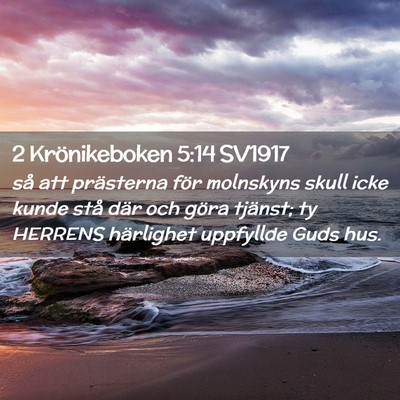 Picture 02 - 2 Krönikeboken 5:14 SV1917 - så att prästerna för molnskyns skull icke - Bible Verse Picture