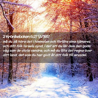 Picture 02 - 2 Krönikeboken 6:27 SV1917 - må du då höra det i himmelen och förlåta - Bible Verse Picture